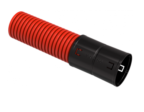 Труба гофрированная двустенная ПНД d=90мм красная IEK