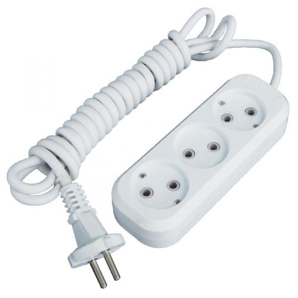 Удлинитель "Эксперт" 3 гнезда  5 метров 10А/2,2кВт без заземления ПВС 2х0,75  EKF