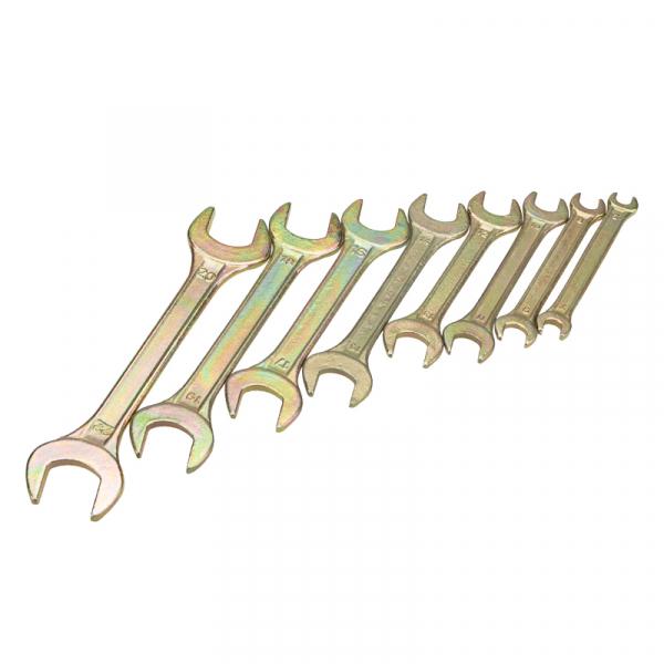 Набор ключей рожковых REXANT (6х7-20х22 мм), 8 шт., желтый цинк 12-5844-2